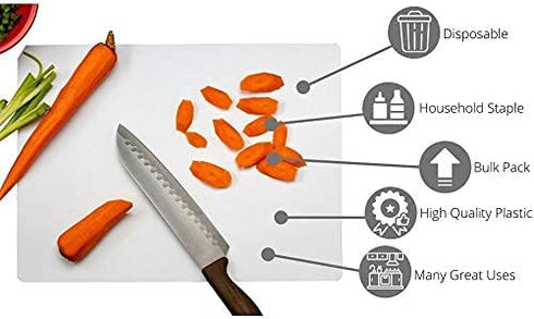 Crown 25 Count Premium Quality Disposable Cutting Boards ~17 Inch X 12 Inch Disposable Sheets For Kitchen And Commercial Use ~ Patent Pending ~ Recyclable Disposable Cutting Board Sheets
