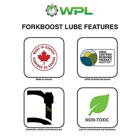 WPL Forkboost Lube - Bike Lubricant for Mountain Bike Forks and Shocks - Premium Bike Oil for Suspension Dust Seals