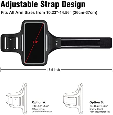 ykooe Phone Running Holder Armband for Samsung Galaxy S22 S21 S20 FE Plus Ultra S10 S9 A12 A13 A32 A52 A53 A03s Note 20 Google Universal Men Women Arm Bands Case with Card Holder for Jogging Walking