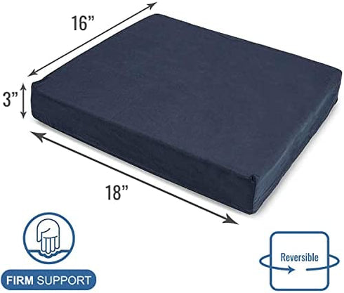 DMI Seat Cushion and Chair Cushion for Office Chairs, Wheelchairs, Scooters, Kitchen Chairs or Car Seats, FSA HSA Eligible, for Support and Height while Reducing Stress on Back, Tailbone or Sciatica
