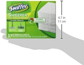 Swiffer Sweeper Dry Sweeping Cloths Mop and Broom Floor Cleaner Refills Unscented 37 Count