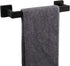 TocTen Bath Towel Rack - Square Base Thicken SUS304 Stainless Steel Towel Bar for Bathroom, Bathroom Accessories Towel Rod Heavy Duty Wall Mounted Towel Holder. (Black, 12)