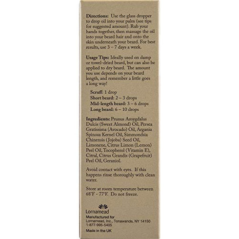 Brisk Beard Grooming Oil Liquid, Citrus for Beard Hair, 1.7 Oz