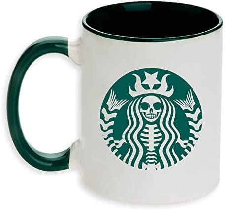 Unique Dead Barista Skeleton Mermaid Coffee Mug - Dia de los muertos!
