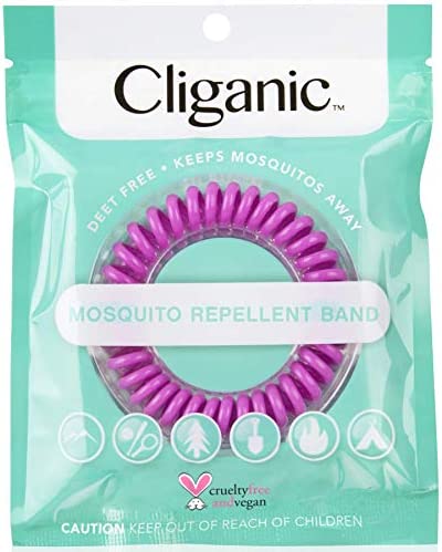 Cliganic 10 Pack Mosquito Repellent Bracelets, DEET-Free Bands, Individually Wrapped