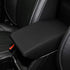 INTGET Car Center Console Armrest Cover for Subaru Forester Accessories 2019 2020 2021 2022 2023 Leather Middle Arm Rest Box Lid Cover Seat Pad Protector(Black)