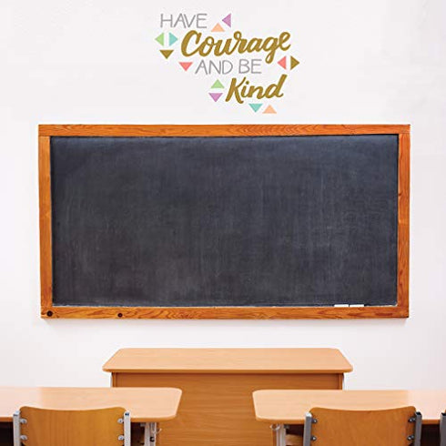 Paper Riot Co. Inspirational Wall Stickers "Have Courage and Be Kind" Positive Motivational Removable Adhesive Decals for Classroom Kids Room Nursery Bedroom Home Decor
