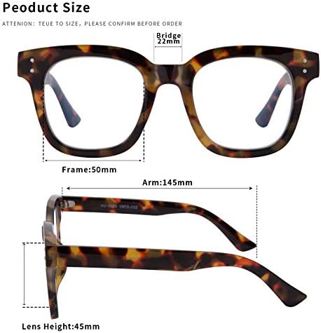 Madison Avenue Women Blue Light Glasses,Oversize Blue Light Glasses for Women, Anti Eyestrain & UV Protection Computer Eyeglasses (Tortoiseshell)