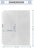 TYH Supplies 500 Slot Heavyweight Business Card Sleeve Sheet Protectors 11 Hole Clear Double Sided 20 Slots Per Page