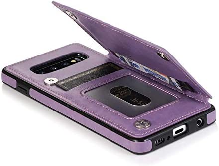Acxlife Samsung Galaxy S10+ Plus Wallet Case, Galaxy S10plus Case Protective Cover with Card Slot Holder and Leather Case Compatible with Samsung Galaxy S10plus 6.4Inch (Purple)