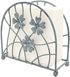 Antique Turquoise Metal Floral Petals & Branches Tabletop Napkin Holder, Freestanding Tissue Dispenser