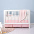 TILLYOU Pink Pleated Crib Bed Skirt for Baby Boys Girls, 100% Natural Soft Dust Ruffle, Standard Nursery Bedding Toddler Bedskirt Solid, 14" Drop