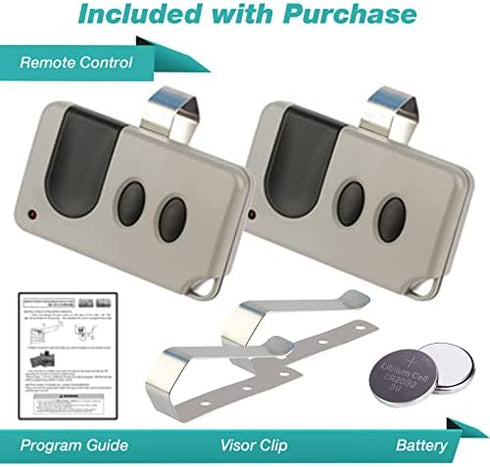 2 Garage Door Remote for Sears Craftsman (53753 139.53753)