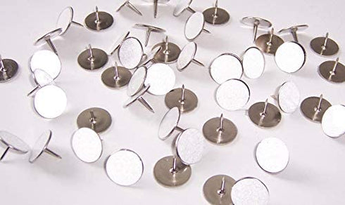 White Reflective Tacks (100 Pack) Trail Marking Tacks, Glow Tacks, Hiking Markers, Trail Marking Reflectors, Mark Trail Reflective Thumb Tacks for Hunting, White Tacks with Included LED Keychain Light