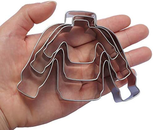 3 Piece Ugly Sweater Cookie Cutter Set - 4 1/5", 3 1/2", 2 1/2" - Christmas Winter Sweater Cookie Cutters
