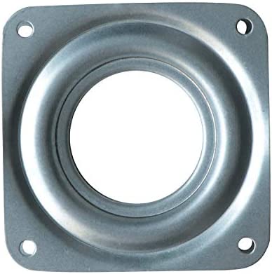 4 Pack 3 Inch Square Lazy Susan Turntable Bearings Hardware Small Rotating Bearing Plate with 150 Pound Capacity (Silver)