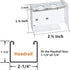 Cutelec 2pcs Box Mounting Bracket for Low Profile Blinds 2inch White Color Window Blinds Headrail Holder Bracket