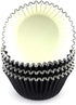 Eoonfirst Foil Metallic Cupcake Liners Halloween Party Standard Baking Cups 100 Pcs (Black)