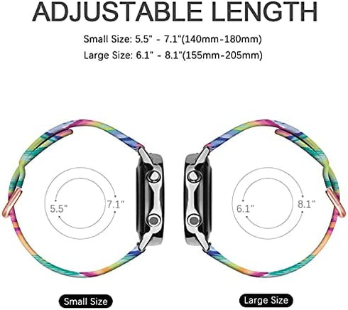 Compatible for Samsung Galaxy Watch 4 Classic 42mm 46mm,Galaxy Watch Active 2 40mm 44mm,Galaxy Watch 4 40mm 44mm Girls Women,20mm Quick Release Smart Watch Band for Watch 3 41mm/Watch 42mm/Gear Sport