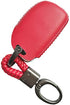Alegender 4 Buttons Red Leather Smart Key Fob Cover Case Remote Bag Protector Fit for 2016 2017 2018 2019 Hyundai 2020 2021 Tucson Elantra Sonata (NOT FIT Flip/Pop Out/Folding Key)