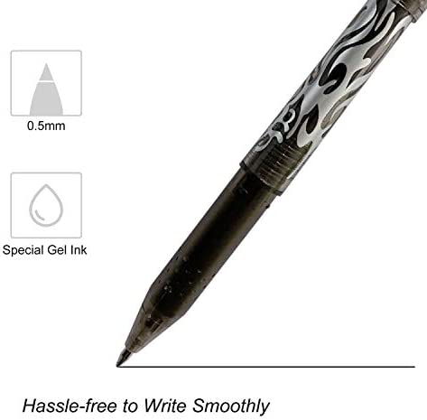 Hirsrian Erasable Pens, Erasable Gel Ink Colors Pen, 0.5mm Fine Point Ballpoint Pens Quick-drying Gel Erasable Pen for Adults Kids Students School Office Stationary Supplies Gifts