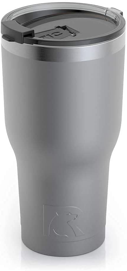 RTIC Tumbler, 30 oz, Graphite, Insulated Travel Stainless Steel Mug, Hot Or Cold Drinks, with Splash Proof Lid