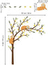 decalmile Large Tree and Sloths Wall Decals Kids Wall Stickers Baby Nursery Childrens Bedroom Wall Decor (Tree Size: 46 Inches)