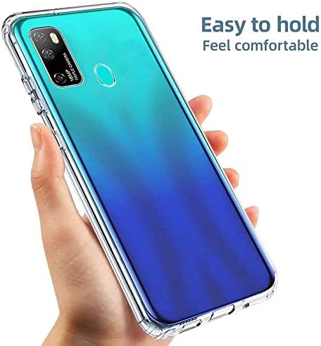 Ulefone Note 9P Case with Tempered Glass Screen Protector Crystal Soft Clear Shockproof TPU Bumper Transparent Silicone Protective Phone case Cover for Ulefone Note 9P (6.52")