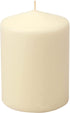 Stonebriar 35 Hour Long Burning Unscented Pillar Candles, 3x4, Ivory