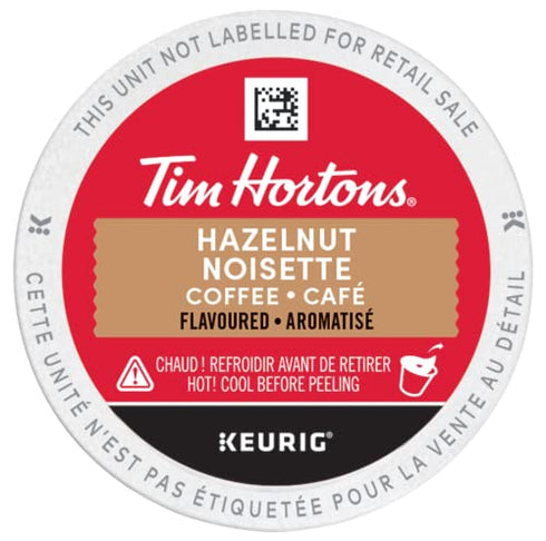 Tim Hortons Hazelnut Light Medium Roast Coffee, Keurig K-cup compatible pods, 120g, 12 pods {Imported from Canada}