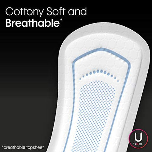 U by Kotex Lightdays Plus Panty Liners, Regular Length, Unscented, 80 Count