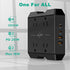Power Strip with USB C, Aijoy 4 Outlets and 4 USB Ports, Desktop Charging Station with 20W USB C, 5 ft Extension Cord, Compact for Travel, Cruise Ship, Dorm Rooms, and Office, Black