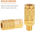 Air Coupler and Plug Kit, SUNGATOR Solid Brass Quick Connector Set, 1/4" Industrial NPT Air Compressor Accessories (8-Piece)