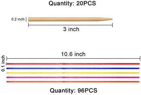 AUGSUN 96 Set Magic Scratch Rainbow Bookmarks Making Kit for Kids Students Christmas Party Favor Scratch Paper DIY Bookmarks Bulk with Bamboo Stylus (Regular)