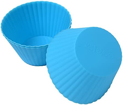Webake Jumbo Silicone Muffin Cups, 3.5 Inch Jumbo Silicone Baking Cups Reusable Cupcake Liners Nonstick Large Cake Cups Set Stand Alone Cupcake Holder, 12 Pack Auto Cup Holder Liner