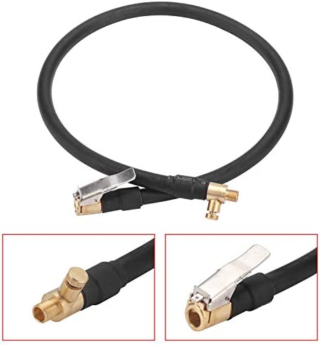 Wikkiv Car Air Rubber Hose Tire Inflator Hose Inflator Self-Locking Tube Suitable for Standard Fine Thread 0.305" x32TPI Air Compressor Pump EPAuto/AstroAI/JACO/DBPOWER/Mbrain/Audew