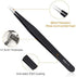 6PCS Precision Tweezers Set, Upgraded Anti-Static Stainless Steel Curved of Tweezers, for Electronics, Laboratory Work, Jewelry-Making, Craft, Soldering, etc, by kaverme.