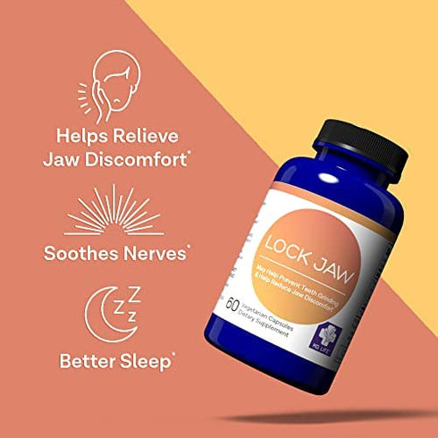 MD.Life Lock Jaw Assistance - Ongoing TMJ Pain Relief - Help Provide Lock Jaw Pain Assistance TMJ Pain Relief Double Strength Formula - 60 Vegan Capsules Designed for Jaw Pain Relief