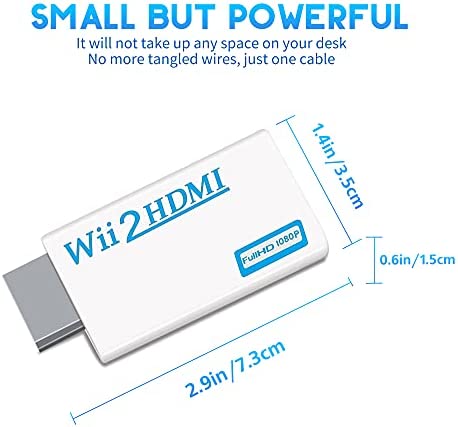 3 in 1 Accessories Bundle Kits for Wii, AC Power Supply Adapter + Wii to hdmi Converter and Wired Infrared Ray Sensor Bar Compatible with Nintendo Wii