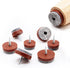 40pcs Round Screw-in Felt Pad Floor Protectors for Wood Furniture Chair Table Leg Feet Slide Smoothly (28mm,Brown)