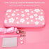 Tscope Cute Carrying Case for Nintendo Switch Lite, Pink Sakura Portable Hard Shell Girls Travel Storage Bag, with Glass Screen Protector & Thumb Grip Caps (Switch Lite Pink)