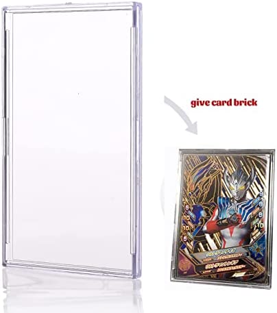 Tpoael Cards Sleeves Top Loaders 10 Hard Acrylic Card Protector Clear Card Brick + 2 Display Stand Fit for Trading Cards,Standard Sports Cards,Baseball Card Holder Cases Collectibles White