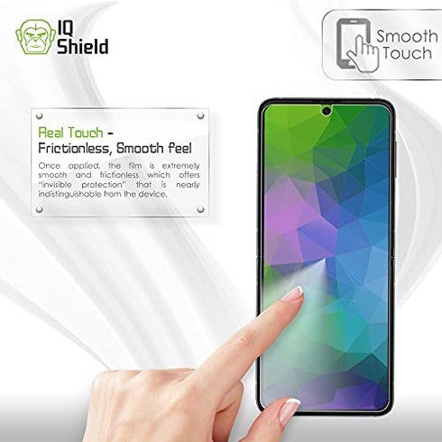 IQ Shield Screen Protector Compatible with Samsung Galaxy Z Flip 3 (2-Pack) Anti-Bubble Clear Film