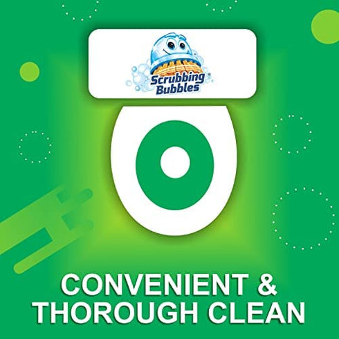 Scrubbing Bubbles Fresh Brush Toilet Cleaning System, Heavy Duty Refills, 8 Brush Pads