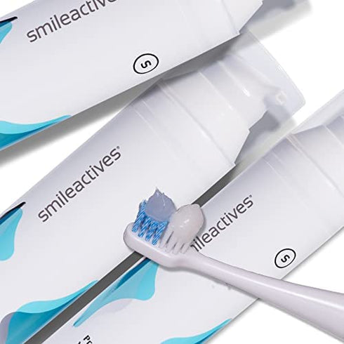 Smileactives Teeth Whitening Gel, Easy to use Teeth Whitener for White Teeth and a Brighter Smile! - Simply add Tooth Paint Gel to Toothpaste! - Safe for Daily use - Large 3.8oz (90 Day Supply)