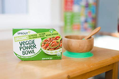 Sprout Organic Baby Food, Toddler Meals, Mediterranean Veggie Power Bowl with Beans & Quinoa, 5 Oz Bowl (1 Count)