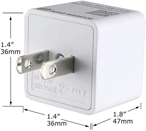 ROAD WARRIOR US Plug Adapter - Europe/UK/China/Australia/India to American Outlet, Does Not Convert Voltage RW111WH