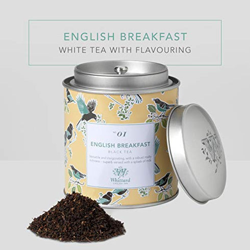 Whittard of Chelsea- Tea Discoveries English Breakfast Caddy - Black Loose Leaf Tea, Vegetarian, Vegan Friendly, Resealable Tea Tin (140g, 1ct)