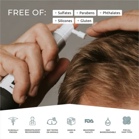Spectral.F7 Hair Serum Booster for Men and Women by DS Laboratories - Serum to Support Hair Growth, Stress Induced Hair Thinning, Pair with Hair Growth Serums for Added Efficacy (2 fl oz)