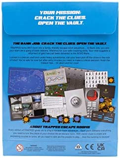 Trapped Escape Room Games BJ001 Bank Job, Ideal Family Game for Lockdown / Turn Your Home into a Escape Room, No Waiting for Turns, Escape Room in a Box Kit, Up to 6 Players, Age 8+